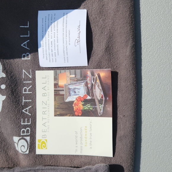 Beatriz Ball Metalware Bowl with Serving Spoons - Picture 5 of 5